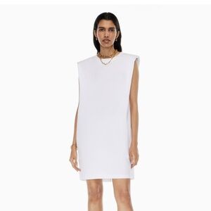 Aritzia Babaton Shoulder Pad Dress in Light Green